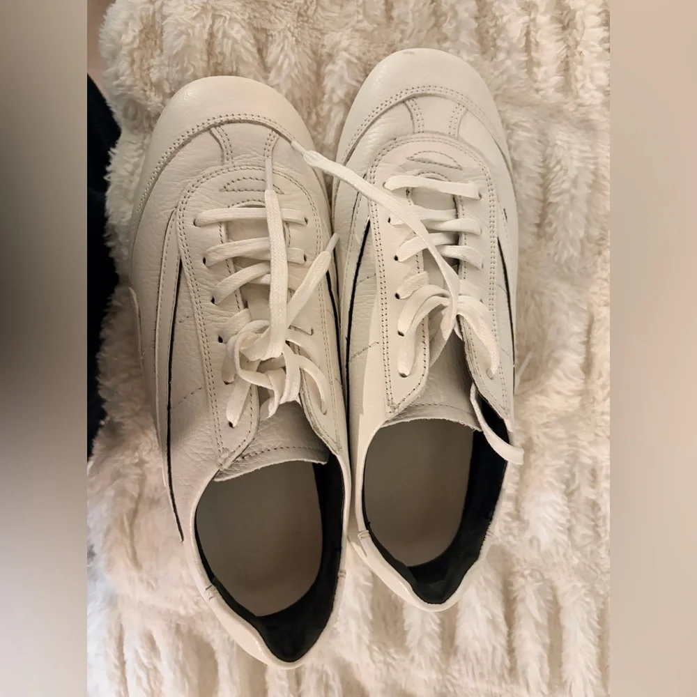 COS trendy White Leather Sneakers, euro 38/US 7.5 - Picture 3 of 9